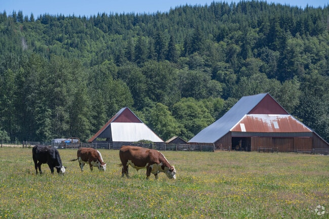 Enjoy scenic views of farm land and wooded hills in Brady.