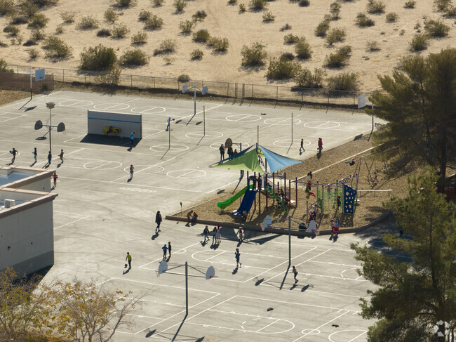 Students enjoy the playgrounds at Twentynine Palms Elementary School.