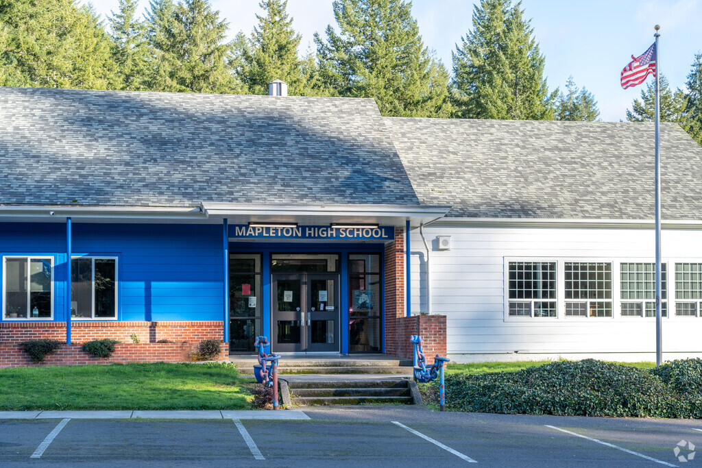 Mapleton Junior/Senior High School serves grades 7-12 and is located on Mapleton Road.