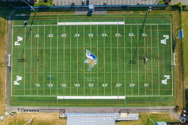 Paul D Schreiber High School in Port Washington has a beautiful athletic field.