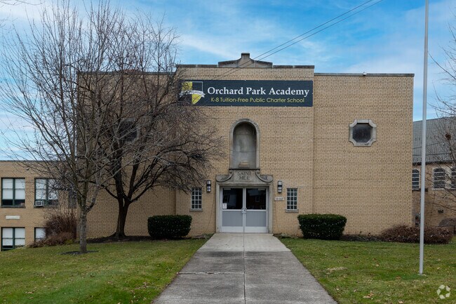 Orchard Park Academy holds the promise of knowledge and echoes the potential of students.
