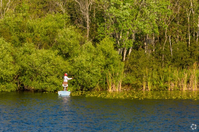 Residents of Cypress Gardens can enjoy boating and fishing on Lake Ned.