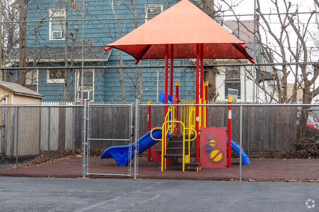 A small playground is on the side of Sherman Elementary School.