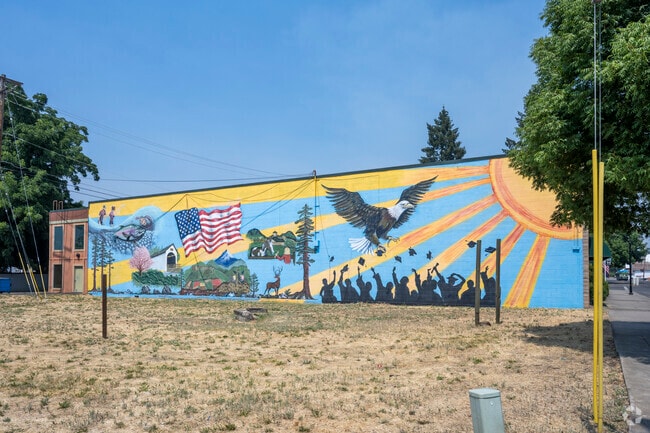 Public art throughout White City reflects the community’s local pride, history, and strong connection to the region.