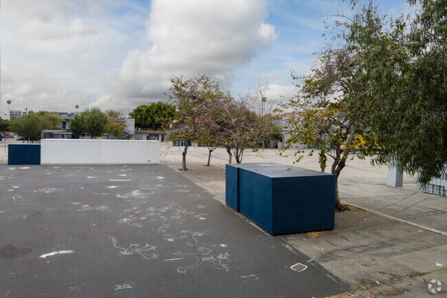 School yard Grant Elementary School in Los Angeles California.
