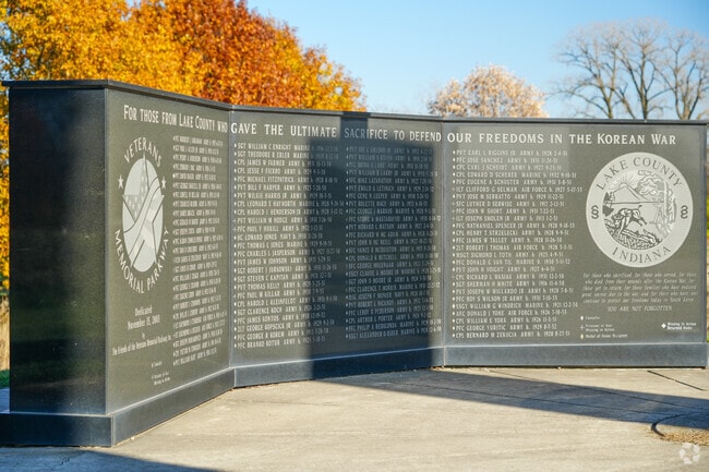 The Korean War Veterans Memorial can be found in Leroy.