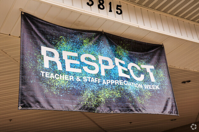 Sign hanging at entrance