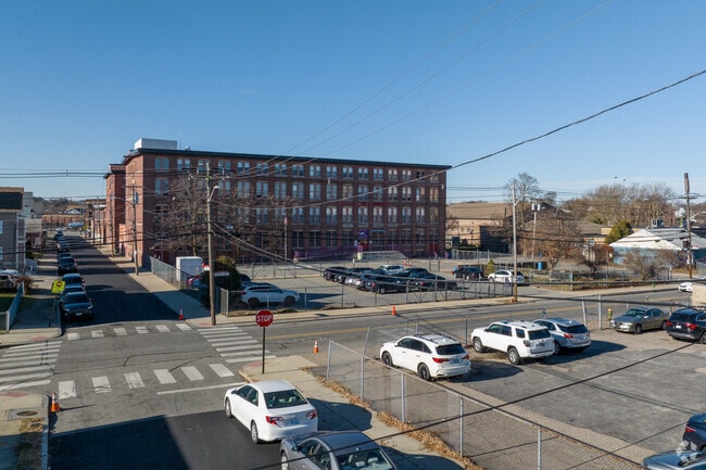The front left side of Charles Fortes Elementary in Providence, Rhode Island.