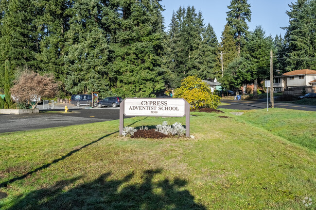 Cypress Adventist School signage.