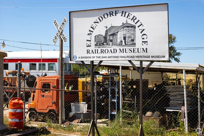 History is memorialized at the Elmendorf Heritage Railroad Museum.
