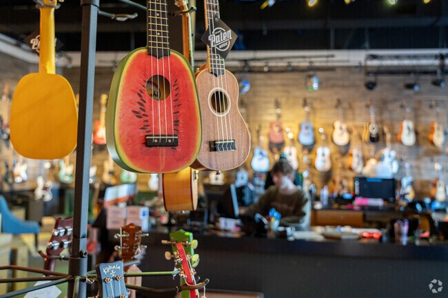 Pick up a watermelon theme ukulele at Palen Music in Weldon Spring.