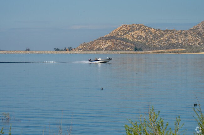 Enjoy a day on the water, boating and fishing at Lake Perris near Lakeview.