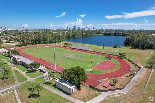 Watch a football game at Hallandale High School.