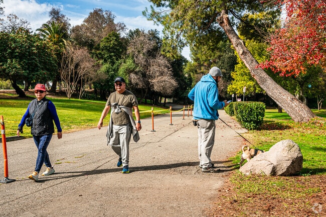 Frank G Bonelli Regional Park near Pomona offers scenic walking trails.