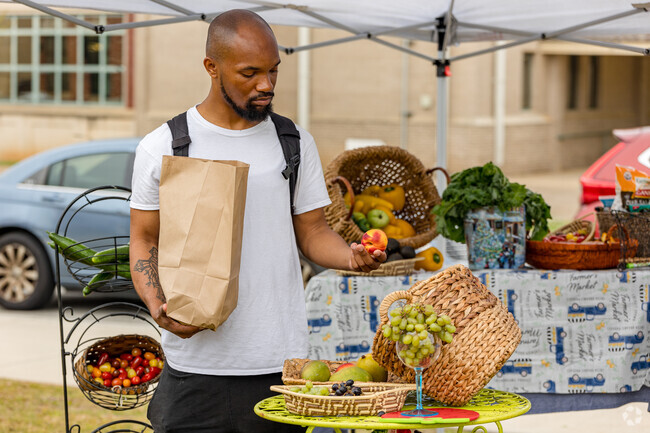 Mays residents can pick up fresh fruit, vegetables, and more at the East Point Farmers Market.