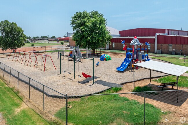 Hinton Elementary School offers students a large playground.
