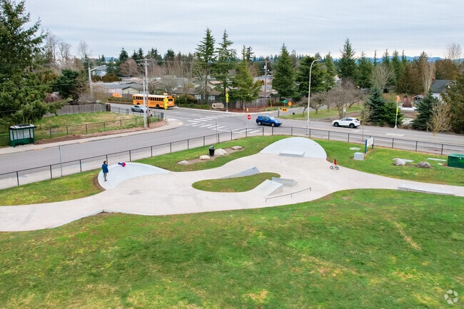 Lea Hill Park features a skatepark for Lea Hill residents.