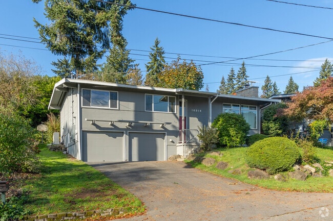 Mid-century split-level homes in Downtown Burien have space for two-car garages and driveways.