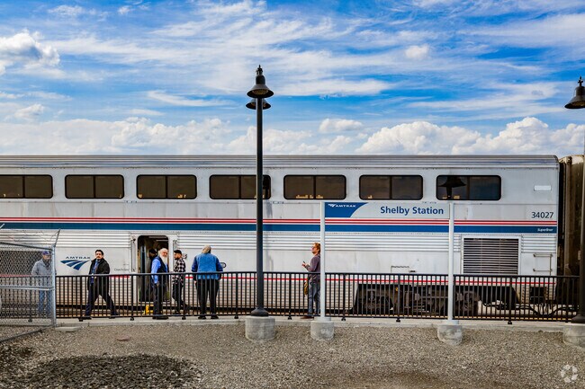 Amtrak’s Empire Builder provides daily service through Shelby, offering scenic travel across Montana’s Hi-Line.