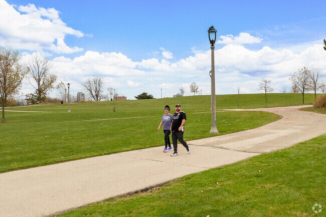 Take a walk along the smooth pathways of the Kilbourn Reservoir in Halyard Park.