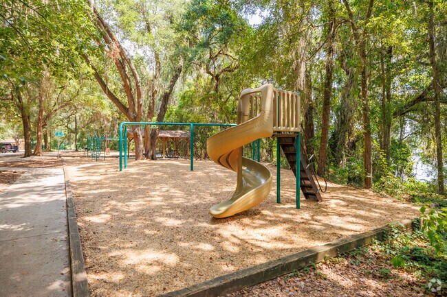The playground at Lafayette Heritage Trail Park is a great place for family fun.
