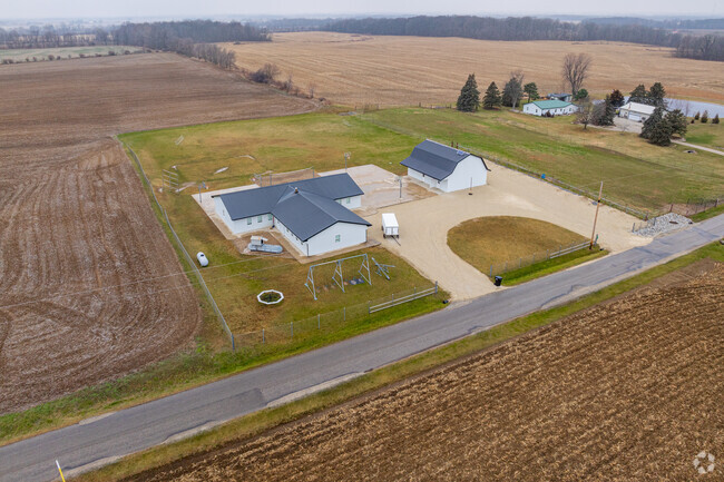 Country Meadow School is surrounded by farm land.