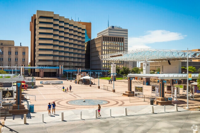 Albuquerque’s vibrant downtown lies 25 miles south of Tampico along I-25.