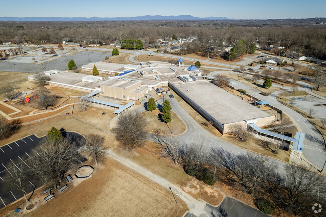 Aerial overview of Brushy Creek Elementary School
