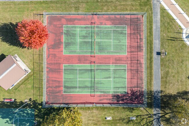 The Lake Village Community Center has well-maintained tennis courts and baseball fields.