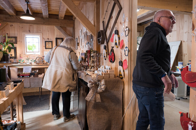 Echo Farm supports local artists by selling their products at the barn.