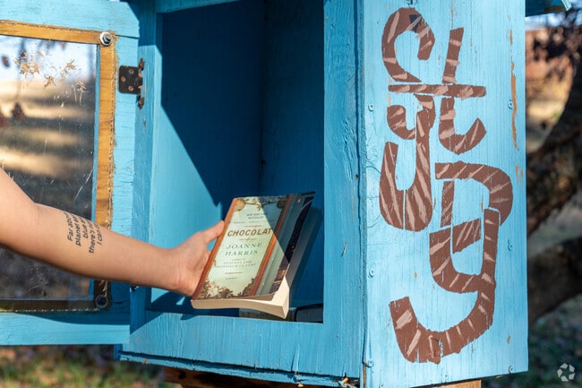 Fully stocked book boxes give free books to residents in Ferguson.