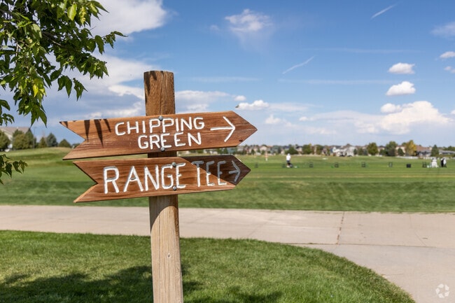 The award-winning practice facilities at Murphy Creek Golf Course are a local favorite.
