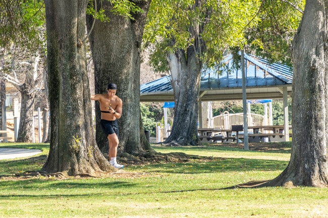 University neighborhood residents enjoy getting a run in at Highland Park.