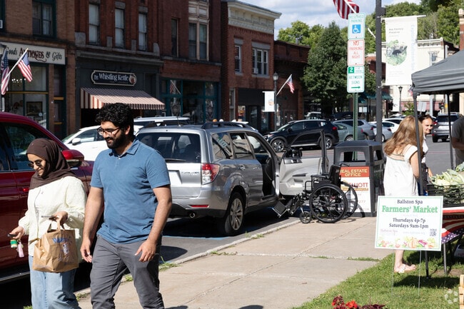 Downtown Ballston Spa is a great place to grab a bite to eat or a stroll with your love.