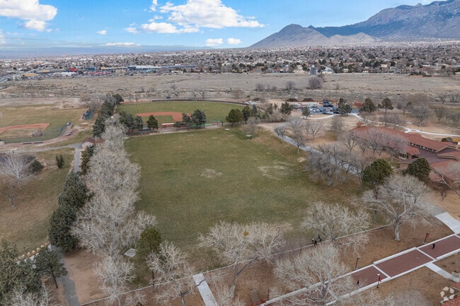Large grass field at Albuquerque Academy.