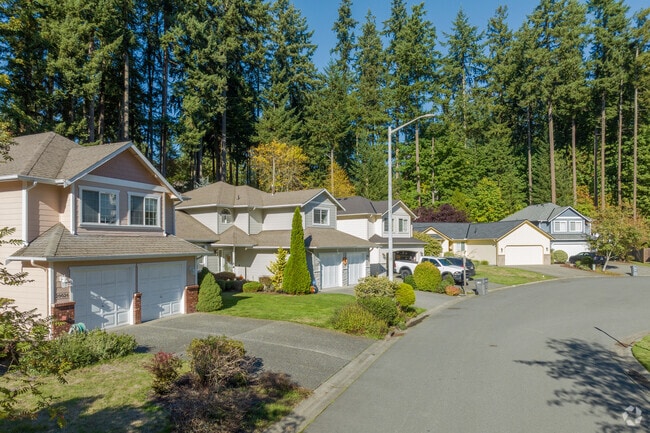 Homes in Thrasher’s Corner-Red Hawk feature charming curb appeal and inviting designs.