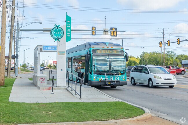 Hop on Aero by Tulsa Transit from Suburban Acres to work and play in the Tulsa Metro area.