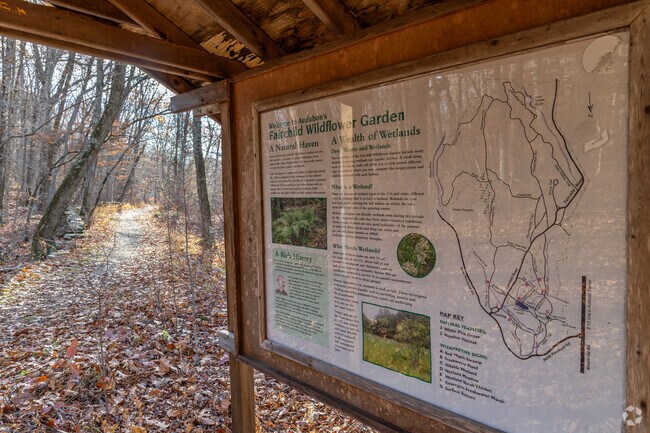 Discover beautiful and serene walking trails at the Fairchild Wildflower Audubon Sanctuary.