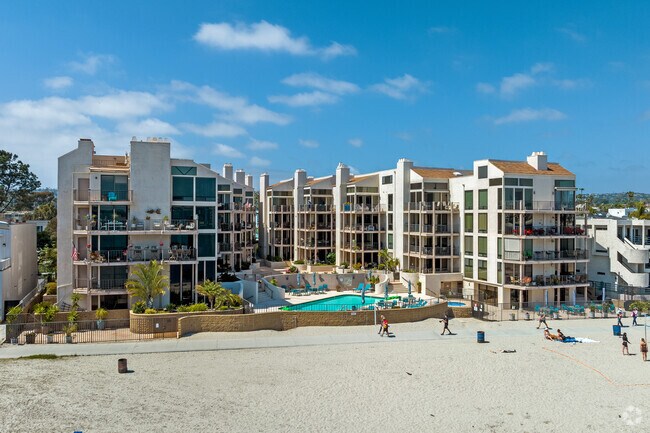 High-rise condos in Pacific Beach take advantage of Mission Bay views.