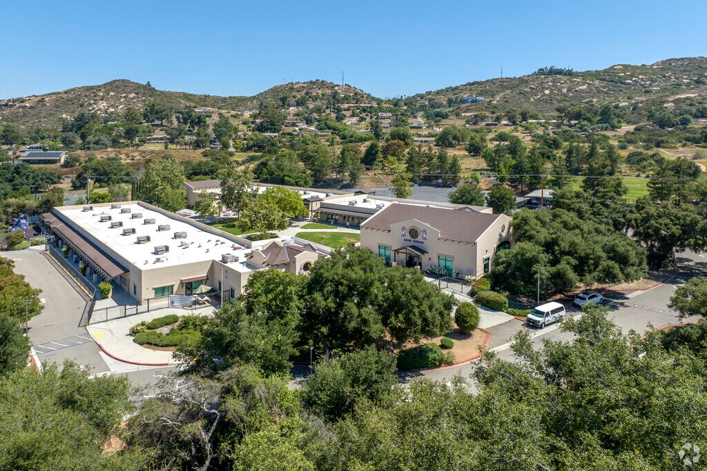 An elevated view of the Lilac School in Valley Center.