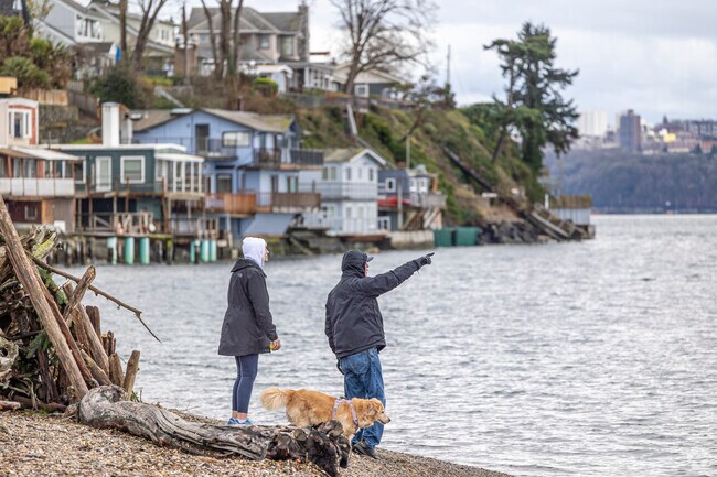Looking out to sea at Browns Point Lighthouse Park.