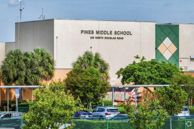 Pines Middle School in Pembroke Pines, FL has a student-teacher ratio of 18 to 1.