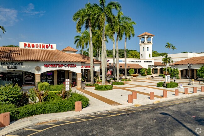 Mission Bay Plaza features dining and retail options near Boca Raton.