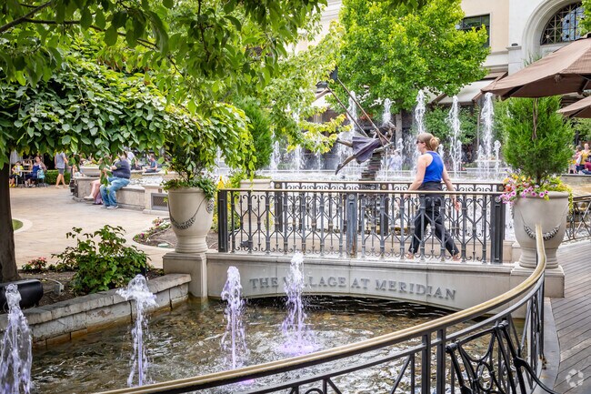 Enjoy the colorful fountain display while you shop at The Village in Southeast Meridian.