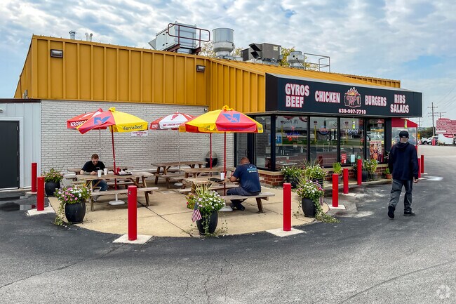 Gyro Pit prides itself on its & signature gyros & tzatziki sauce near Aurora's Pigeon Hill area.