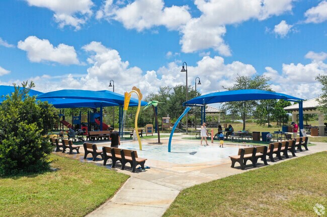 The sprayground at Miramar Pineland Park provides welcome relief during summer in Miramar Park.