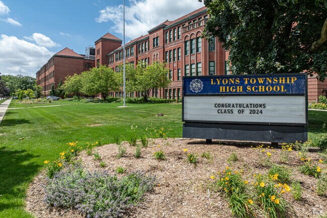 Lyons Township High School has 3,767 students and earns an A-plus grade according to Niche.