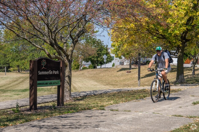 Enjoy the paved paths along Summerlin Park.