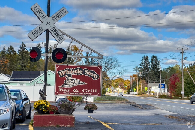 Whistle Stop Bar and Grill is open for lunch and dinner.