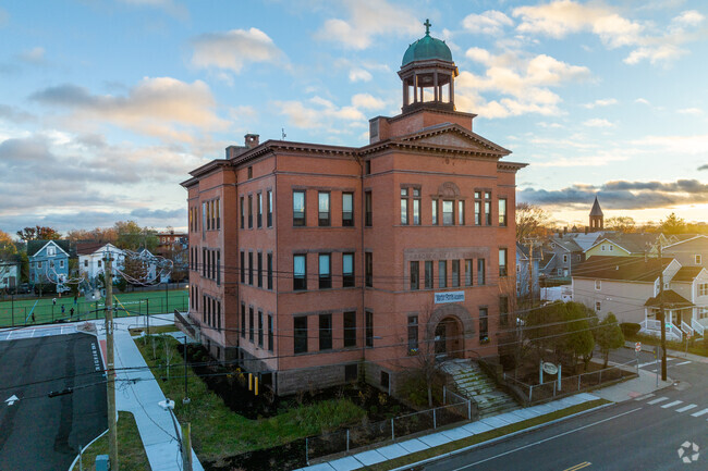 The main building of the St Martin De Porres Academy.